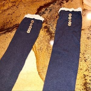 Knee High Button Socks